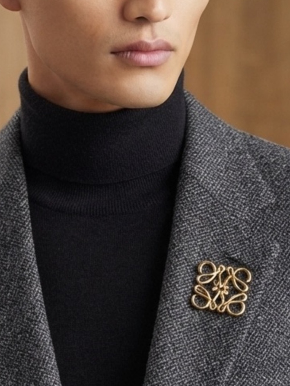 LOEWE Anagram Brooch